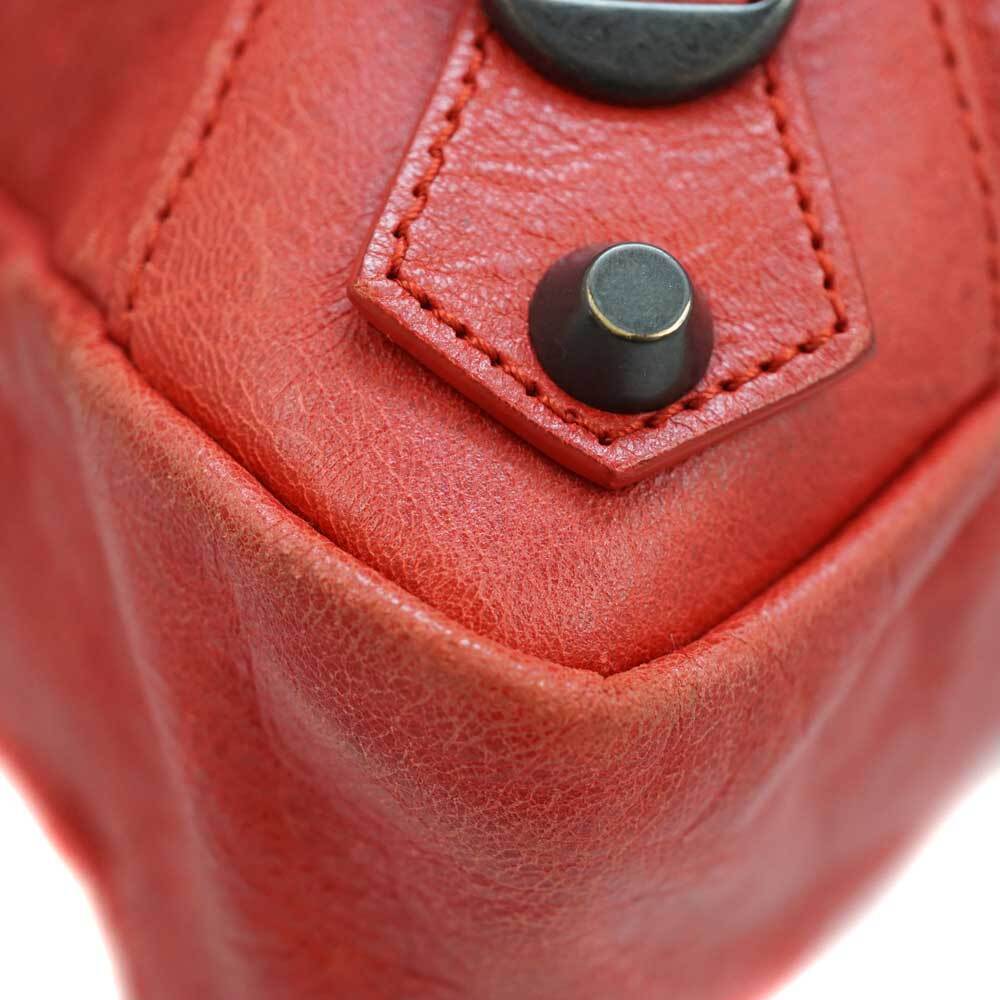 BALENCIAGA The Town Bag Handbag Shoulder Leather Red - Picture 5 of 9